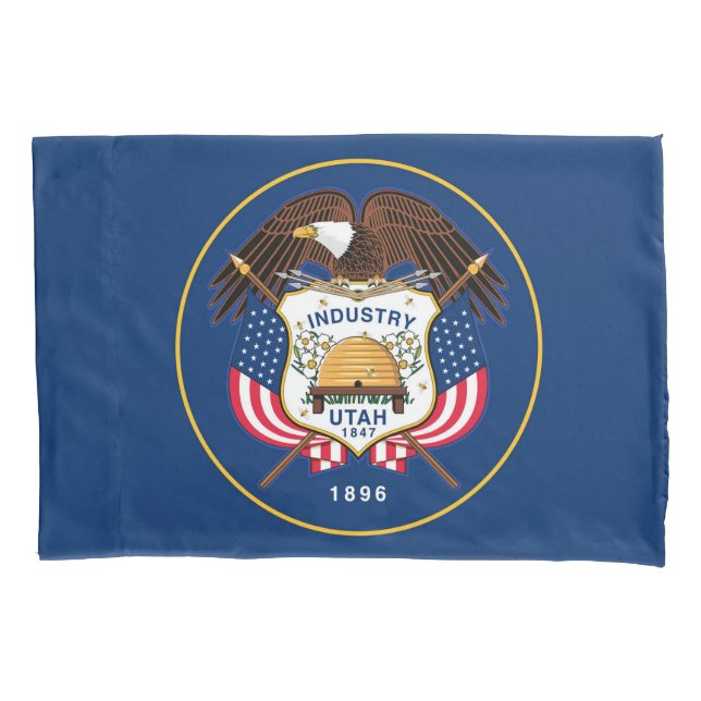 Utah State Flag Print Patriotc Kissenbezug (Vorderseite)