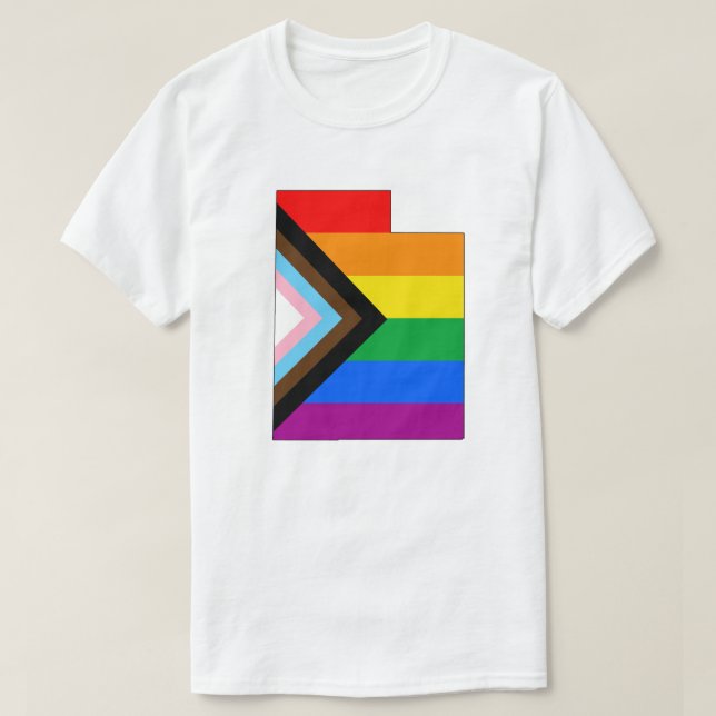 Utah State Pride LGBTQ Progress Pride T-Shirt (Design vorne)