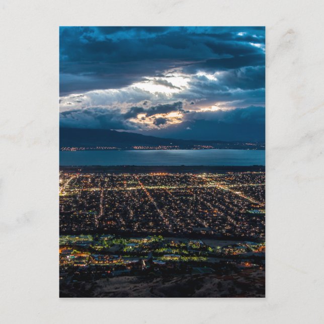Utah Tal und Provo bei Sonnenuntergang Postkarte (Vorderseite)