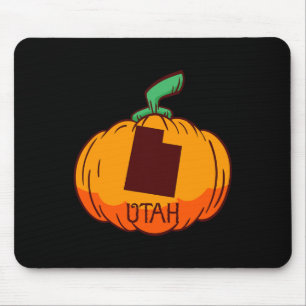Utah US-Staat Pumpkin Halloween Art Design Fall Se Mousepad