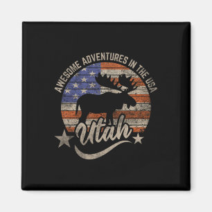 Utah USA Flagge Salt Lake City Wandern Camping Ang Magnet