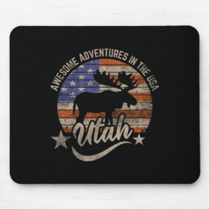 Utah USA Flagge Salt Lake City Wandern Camping Ang Mousepad