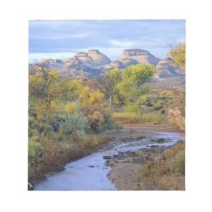 UTAH. USA. Pleasant Creek im Herbst bei Sonnenaufg Notizblock