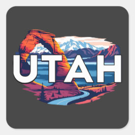Utah USA Quadratischer Aufkleber