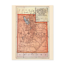 Utah Vintage-Karte Postkarte 