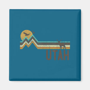 Utah - vintage Männer Frauen 70er 80er Grafik cool Magnet