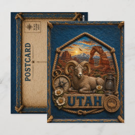 Utah Vintage Travel Postkarte