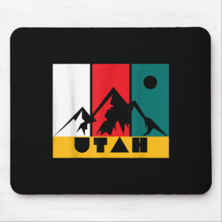 Utah Vintages Logo - Park City Utah - Retro Skiing Mousepad