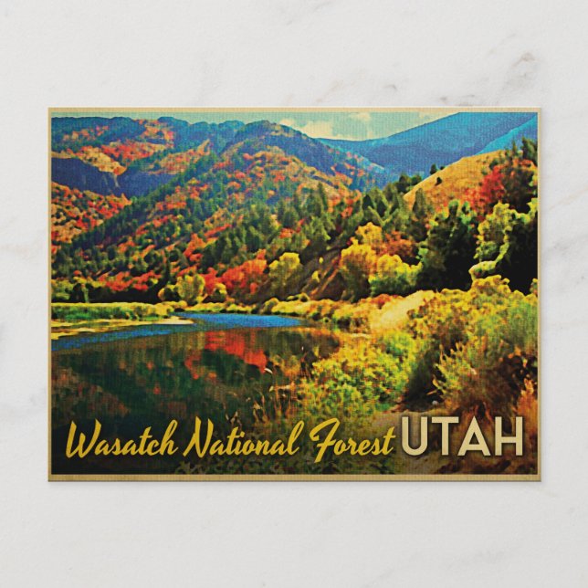 Utah Wasatch National Forest Postkarte (Vorderseite)