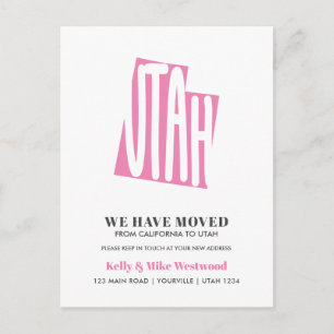 UTAH Wir haben neue Adresse Neue Zuhause Postkarte