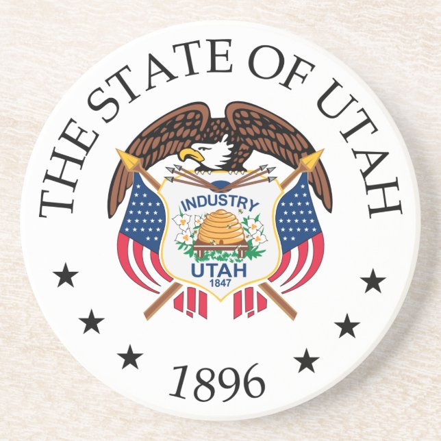 Utah-Zeichen Getränkeuntersetzer (Vorne)