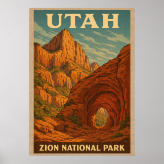 Utah Zion Nationalpark V01 Poster