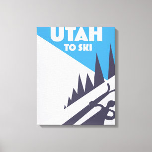 Utah zum Skifahren Leinwanddruck
