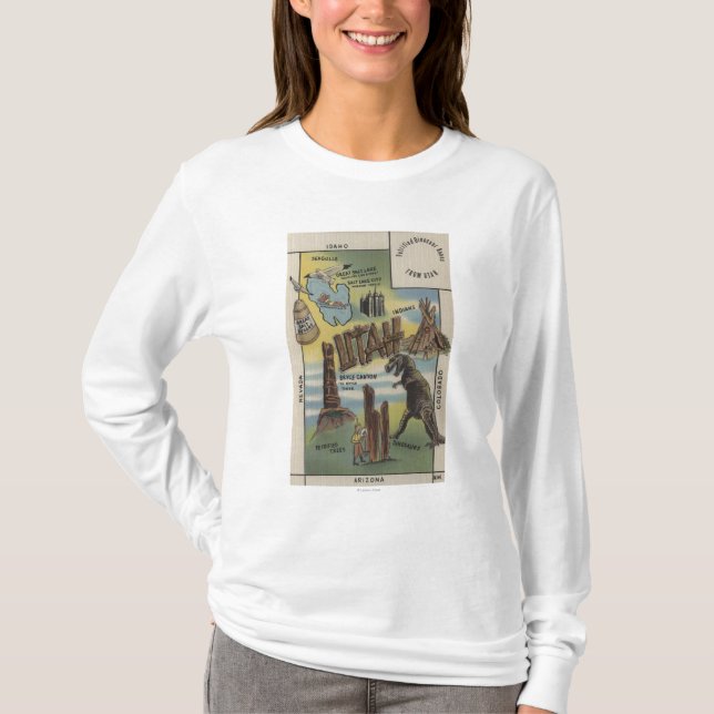 UtahDepictions der Standorte, zum in UtahUtah zu T-Shirt (Vorderseite)