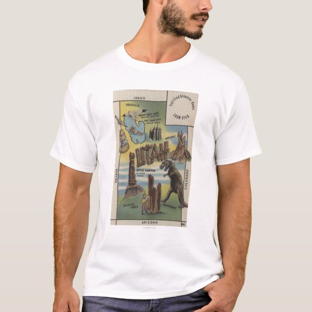 UtahDepictions der Standorte, zum in UtahUtah zu T-Shirt (Vorderseite)