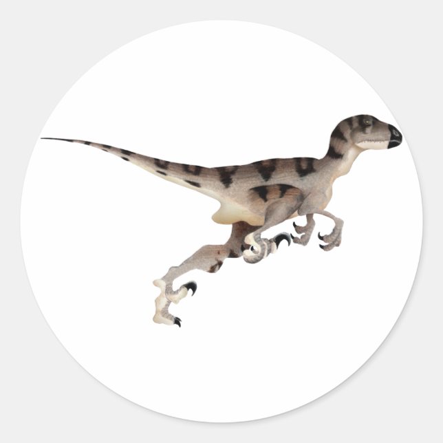 Utahraptor Runder Aufkleber (Vorderseite)