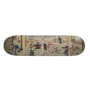 Utamaros japanisches Kunst-Skateboard Skateboard