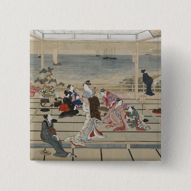 Utamaros Taste für japanische Kunst Button (Vorderseite)