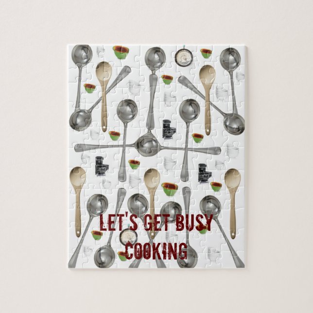 Utensils Holzlöffel Jigsaw Puzzle Daisy (Vertikal)