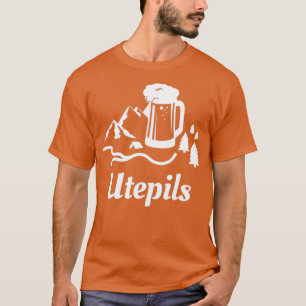 Utepils trinken Bier in norwegischem Wort T-Shirt