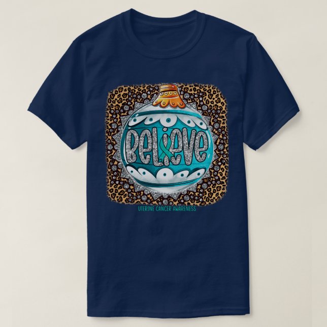 Uterine Awareness Glaube Ornament Leopard Taufe T-Shirt (Design vorne)