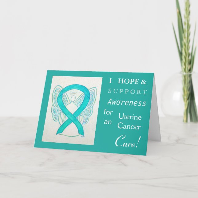 Uterine Cancer Awareness Ribbon Grußkarte Karte (Vorderseite)
