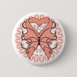 Uteriner Krebs-Schmetterlings-Kreis der Bänder Button