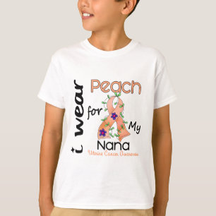 Uteriner Krebs trage ich Pfirsich für meine Nana T-Shirt
