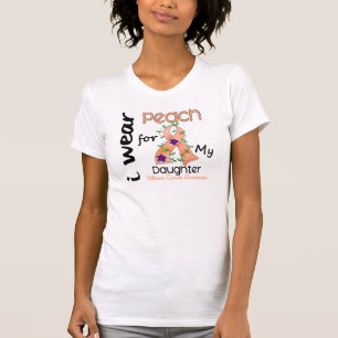 Uteriner Krebs trage ich Pfirsich für meine T-Shirt