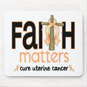 Uterines Krebs-Glauben-Angelegenheits-Kreuz 1 Mousepad