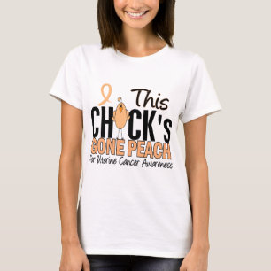 Uterines Krebs-Küken gegangener Pfirsich T-Shirt