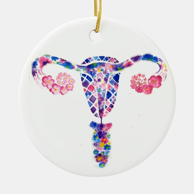 Uterus Keramik Ornament (Vorne)