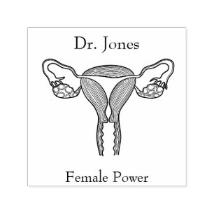 Uterus, menschliche Organe, selbstfärbende Briefma Permastempel