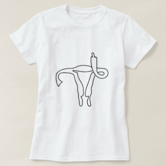 UTERUS MIDDLE FINGER KUSTOMIZBARE ADRESSE EIGENE P T-Shirt