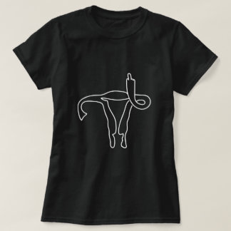 UTERUS MIDDLE FINGER KUSTOMIZBARE ADRESSE EIGENE P T-Shirt
