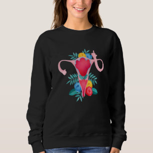Uterus zeigt Mittelfinger Feminist Feminismus Sweatshirt
