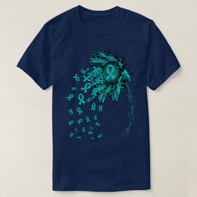 Uterusbewusstsein Sonnenblumenbänder fallen Blume T-Shirt (Design vorne)
