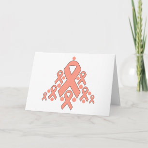 Uteruskrebs Weihnachtsbandbaum Feiertagskarte