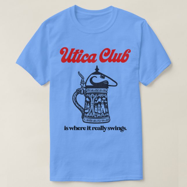 Utica Club Swings Beer Retro Defunktional Breweria T-Shirt (Design vorne)