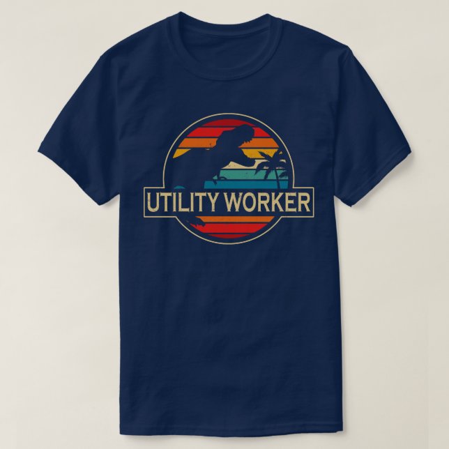 Utility Worker Dinosaur T-Shirt (Design vorne)