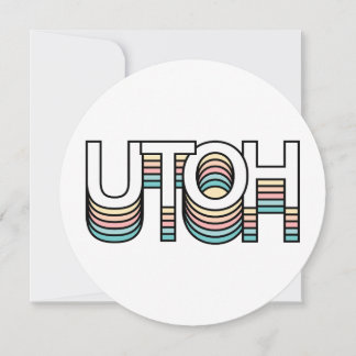 UTOH Pastel Retro Ästhetik Moderne Mood Typografie Einladung