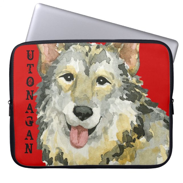 Utonagan-Farbblock Laptopschutzhülle (Vorderseite)