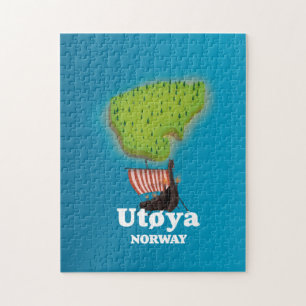 Utøya Norwegen Reiseplakat