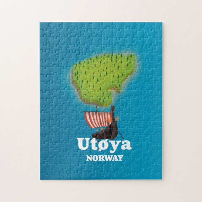 Utøya Norwegen Reiseplakat (Vertikal)