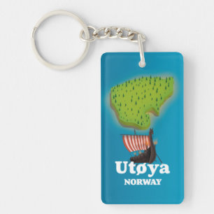 Utøya Norwegen Reiseplakat Schlüsselanhänger
