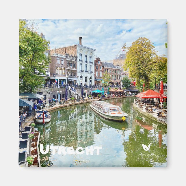 Utrecht canal, aimant frigo par Velvet Escape (Devant)