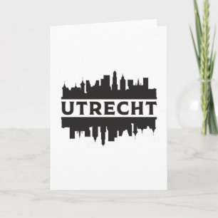 Utrecht City Cityscape Skyline Reisen Funny Gift Karte