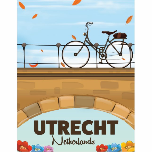 Utrecht Niederlande Ferienplakat. Freistehende Fotoskulptur (Vorne)
