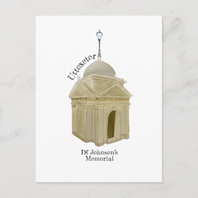 Uttoxeter Dr. Johnson-Denkmal Postkarte (Vorderseite)