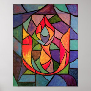 UU Flaming Chalice Original Artwork Poster Printwe